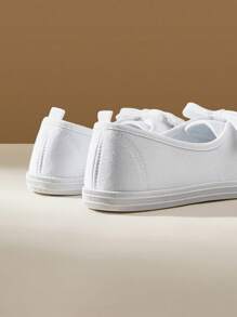 CUCCOO EASI New Style Low-Top Canvas Shoes, Students Flat Casual Women's Slip-On Cloth Shoes, Fashion White Sneakers Back To School