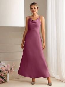 SHEIN Belle Elegant Bridesmaid Dress For Women, Full Length