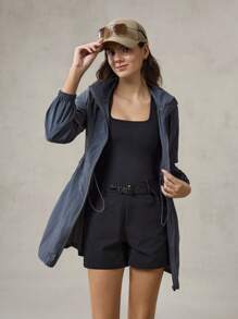 OutZeal Veste de protection solaire légère et rafraîchissante avec capuche, protection UPF50+ pour femmes, avec cordon de serrage à la taille