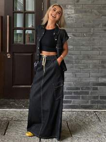 Livesso Damen Denim Zweiteiler