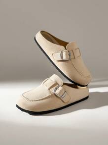 Solecia 女式可调节扣式休闲平底乐福鞋