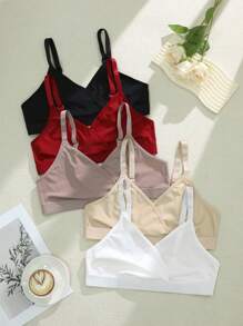 Snug Zone 5 pièces/paquet Soutien-gorge sans fil grande taille, sans armature