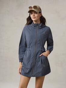 OutZeal Veste de protection solaire légère et rafraîchissante avec capuche, protection UPF50+ pour femmes, avec cordon de serrage à la taille