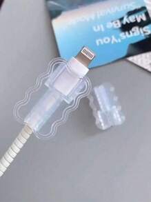 10 Pcs ABS Resin Cable Sleeves: Protect Your Cables From Breakage And Disconnection,Instant Style - Clear - View 3