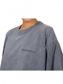 Good for Nothing Vintage Grey Cropped T-Shirt - Grey - View 2