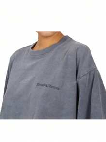 Good for Nothing Vintage grijs cropped T-shirt