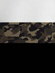 Manfinity Homme Men's Casual Fashion Colorblock Camo Print T-Shirt And Tapered Pants Sports Suit, Summer