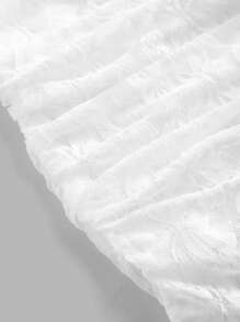 Opulessa 纯色针织蕾丝边短款修身女式吊带背心 - 白色 - 查看 4