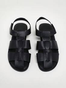 SHUZIA Dép quai cài có thể điều chỉnh cho nam - Thiết yếu hàng ngày thoải mái - màu đen - Xem 6