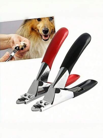 1pc Professional Pet Nail Grooming Tool - Stainless Steel Scissor-Style Clipper For And Precise Dog And Cat Paw Grinding And Trimming - Convenient Design For Gentle Grooming