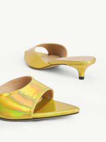 CUCCOO CHICEST Sandalias de tacón de aguja alto y puntera afilada para damas, versátiles - Dorado - Ver 11