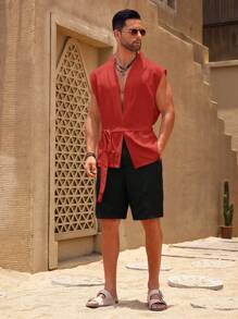 Manfinity RSRT Men's Summer Casual Solid Color Waistcoat
