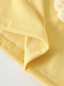 女宝宝可爱百搭立体碎花上衣，适合夏季