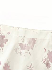 Franclia Chân váy midi chữ A dệt jacquard cỡ lớn cho nữ có viền cao thấp bồng bềnh thanh lịch, tôn dáng và sang trọng - Màu be - Xem 4