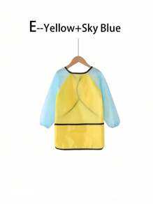 Multicolor Artist Grade Reverse Painting Apron Long Sleeve Waterproof Art Smock Adjustable Straps Studio Painting Protective Gear Stain Resistant Fabric Crafting Apparel Art Class Essentials
