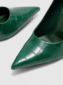 CUCCOO SZL 女士简约实用绿色高跟鞋 - 綠色 - 查看 6