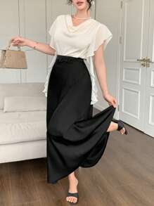 DAZY Women Two Pieces Outfits For Daily Wear - Black and White - View 3