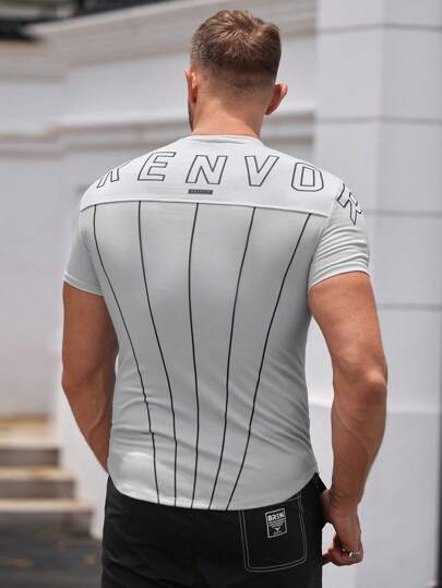 Manfinity VCAY Young Men's Casual Knit Loose Fit Short Sleeve T-Shirt