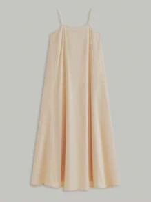 Airaco Women's Solid Color Casual Versatile Long Strap Dress, Summer - Multicolor - View 4