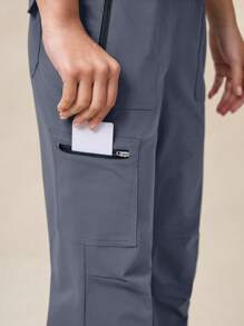 OutZeal 女士户外黑色长裤，适合露营、徒步旅行，触感凉爽，速干弹力修身剪裁，带口袋 - 藍色 - 查看 8