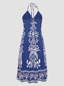 Plus Size Extra Long Dress, Fashionable For Summer - Multicolor - View 2