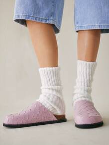 Solecia Women's Casual Versatile Simple Backless Flat Shoes - Baby Pink - View 12