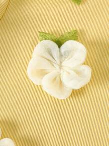 女宝宝可爱百搭立体碎花上衣，适合夏季