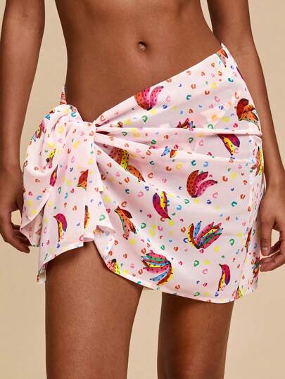 Travachic Women's Colorful Random Print Cover-Up, Beaches For Women