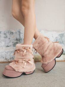 Sugerpunk 女士厚底踝靴，粗跟，可爱街头/校园风格