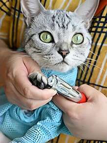 1pc Professional Pet Nail Grooming Tool - Stainless Steel Scissor-Style Clipper For And Precise Dog And Cat Paw Grinding And Trimming - Convenient Design For Gentle Grooming