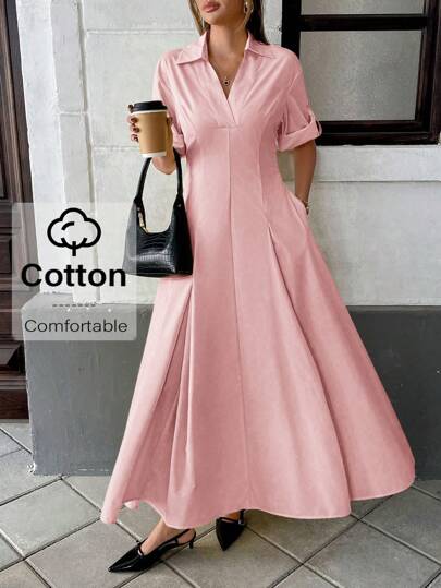 Siren Gaze 2025年女士波西米亚风夏季连衣裙 | 七分袖开襟办公室衬衫裙 | 复活节、早午餐、机场休闲及商务休闲装 | 女士夏季服装、女士连衣裙、挤奶女工风格、时尚