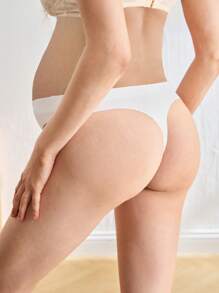 Moonlight&Mama Maternity Solid Color Stylish Triangle Briefs, Suitable For Daily Wear - Apricot - View 2