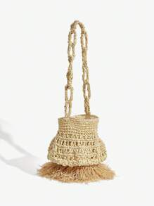 SHEIN SXY Bolsa tiracolo feminina estilo Boho Woven