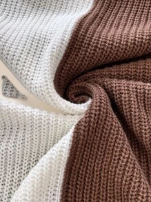 SHEIN Clasi Váy len ấm áp mùa thu đông cổ tròn tay dài xếp ly màu thanh lịch cỡ lớn cho nữ, trang phục công sở, váy dự tiệc cưới mùa thu, - Nhiều màu - Xem 7