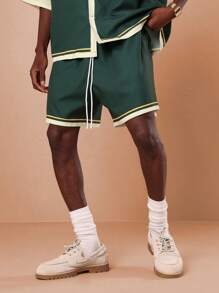 SUMWON Áo sơ mi ném bóng Sorrento Lemon Ý cổ điển thường ngày nghỉ dưỡng phong cách ven biển giải trí thời trang đường phố mặc ở nhà mùa hè - Màu xanh lá cây đậm - Xem 4