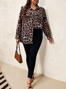 SHEIN Clasi Shirt mit Leopard Muster