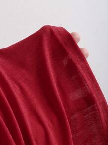 Sweetra Women's Fashionable & Sexy Backless Chain Detail Collar Camisole Top, Versatile - Red - View 8