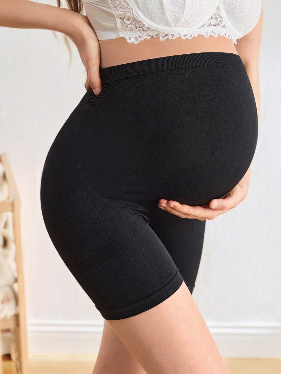 BloomMama Pregnant Women Plain High Waist Casual Shorts & Underwear