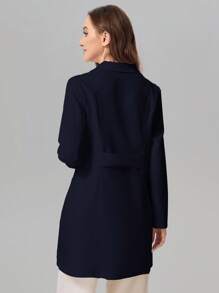 TaskEZ 纯色长袖实验室外套/工作服 - 深灰色 - 查看 2