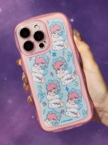 Pop Mart Azura X SHEIN Durable And Fashionable Fun Mobile Phone Case - Printed Protective Cover Design, Compatible With IPhone - Multicolor - View 7