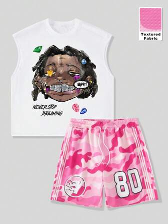 Street Life Ensemble gilet et short à la mode pour homme, idéal pour l'été