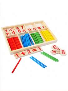 SHEIN 1pc Digital Symbol Game Number Rod Preschool Elementary School Addition Subtraction Arithmetic Number Rod Montessori Early Education Teaching Aid