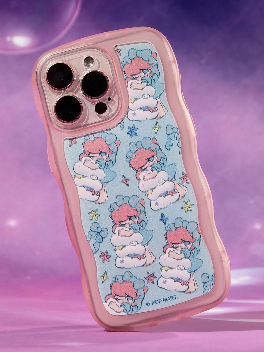 Pop Mart Azura X SHEIN Durable And Fashionable Fun Mobile Phone Case - Printed Protective Cover Design, Compatible With IPhone - Multicolor - View 1