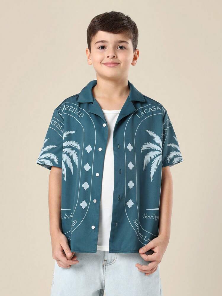 Palm Tree Button Down Shirt