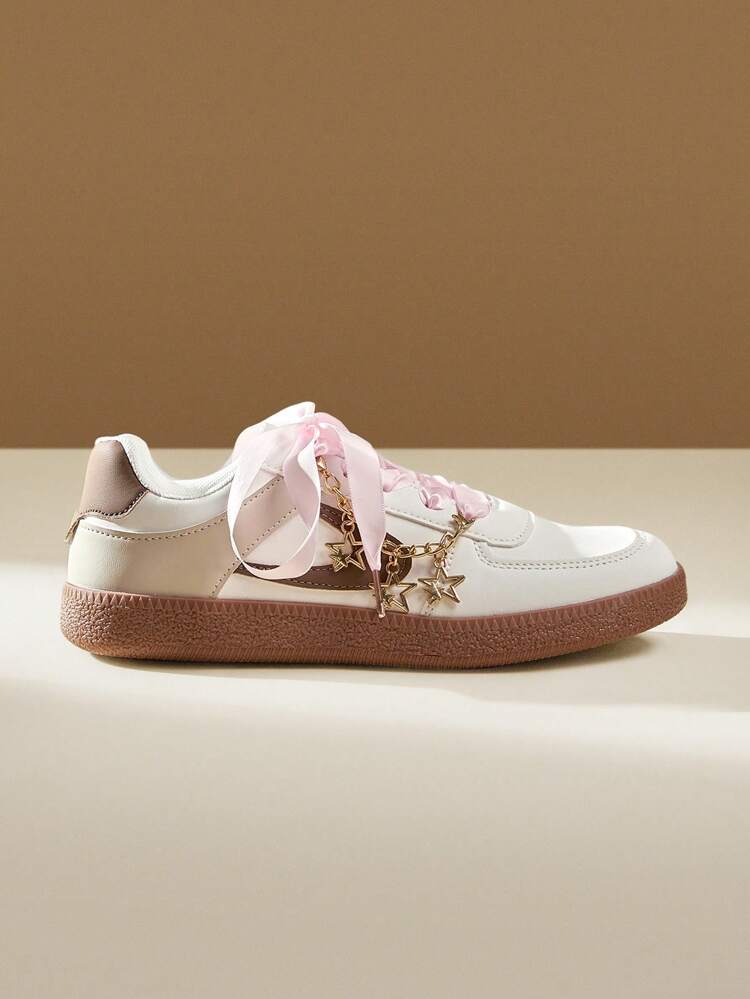 CUCCOO EASI Women's Beige Casual Fashion Sneakers Back To School For Christmas