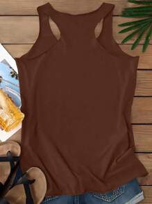 SHEIN LUNE 2件套女士纯色圆领休闲无袖上衣，适合春夏返校季穿着