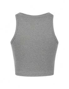 Adidas W LNG RIB TANK - Grey - View 2