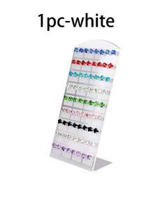 SHEIN 2 件 72 孔耳环收纳盒，耳环展示架，耳环架可容纳 36 对，耳环挂钩耳环展示收纳架用于珠宝展示 - 彩色 - 查看 7