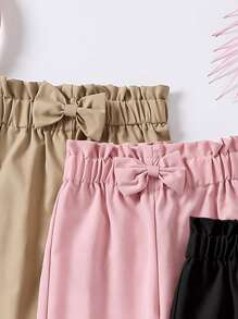 3pcs Young Girl Versatile Casual Butterfly Decor Pants, School, Campus, College Chic Outfits For Autumn/Winter Fall