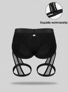 SHEIN 男士字母印花内裤 - 黑色 - 查看 2